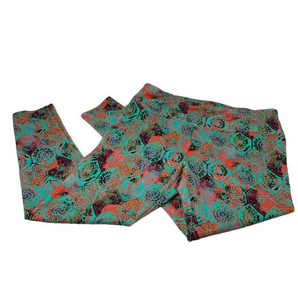 Soft Surroundings Women's Medium Leggings Straight Leg Ankle Length Turquoise - Picture 2 of 8
